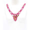 Magenta and Gold Lace Applique with Sequins  APP00048